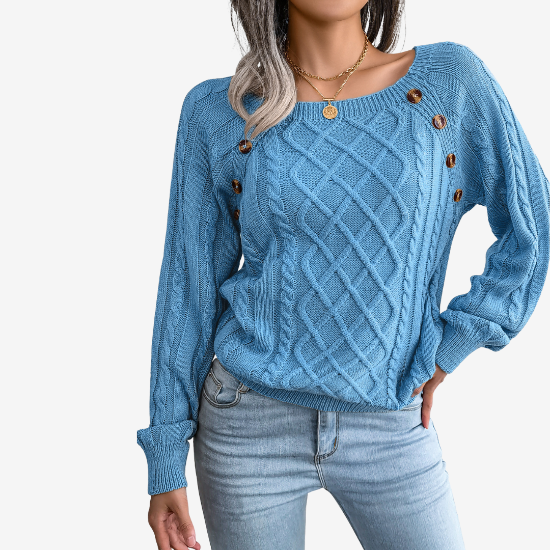 Meli™ Maglione con bottoni decorativi