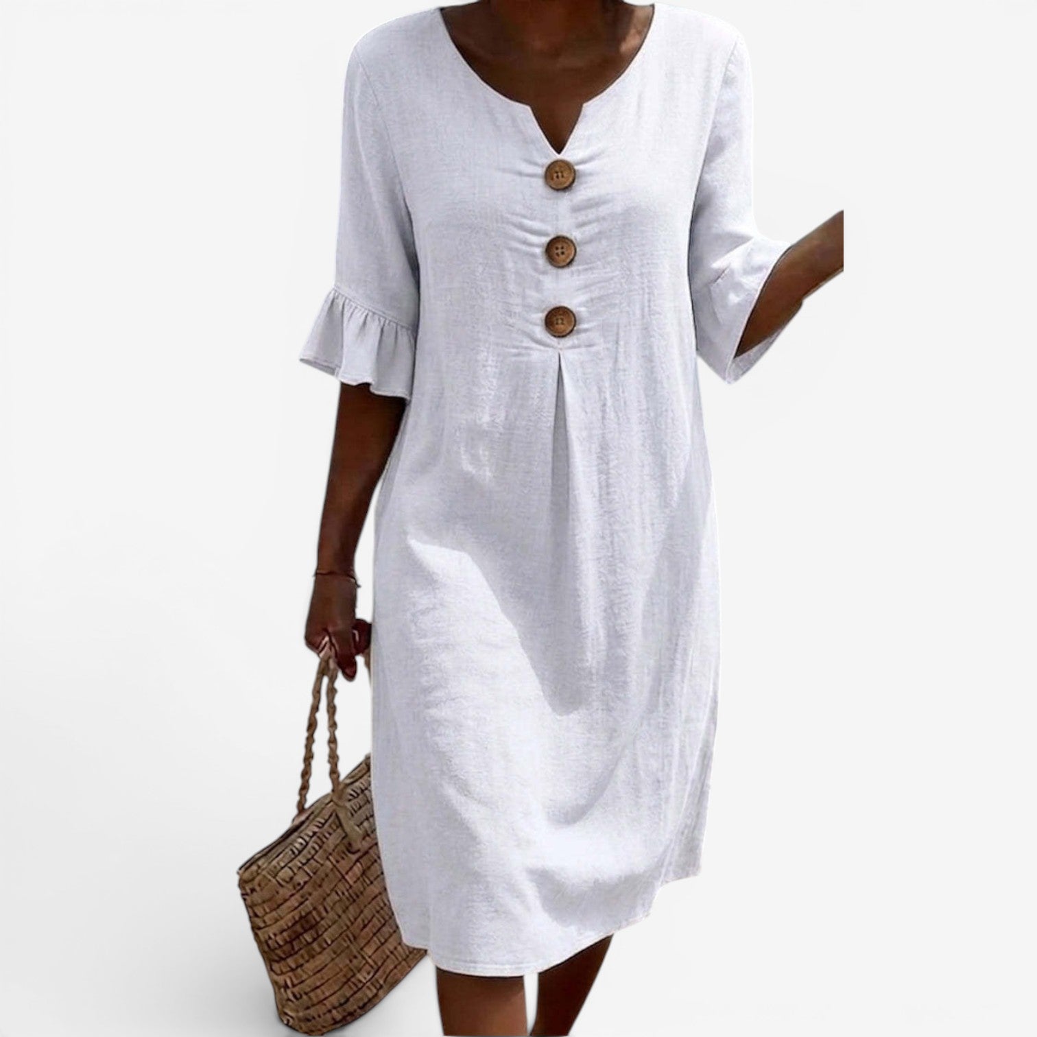 Adelaine™ Abito midi con bottoni