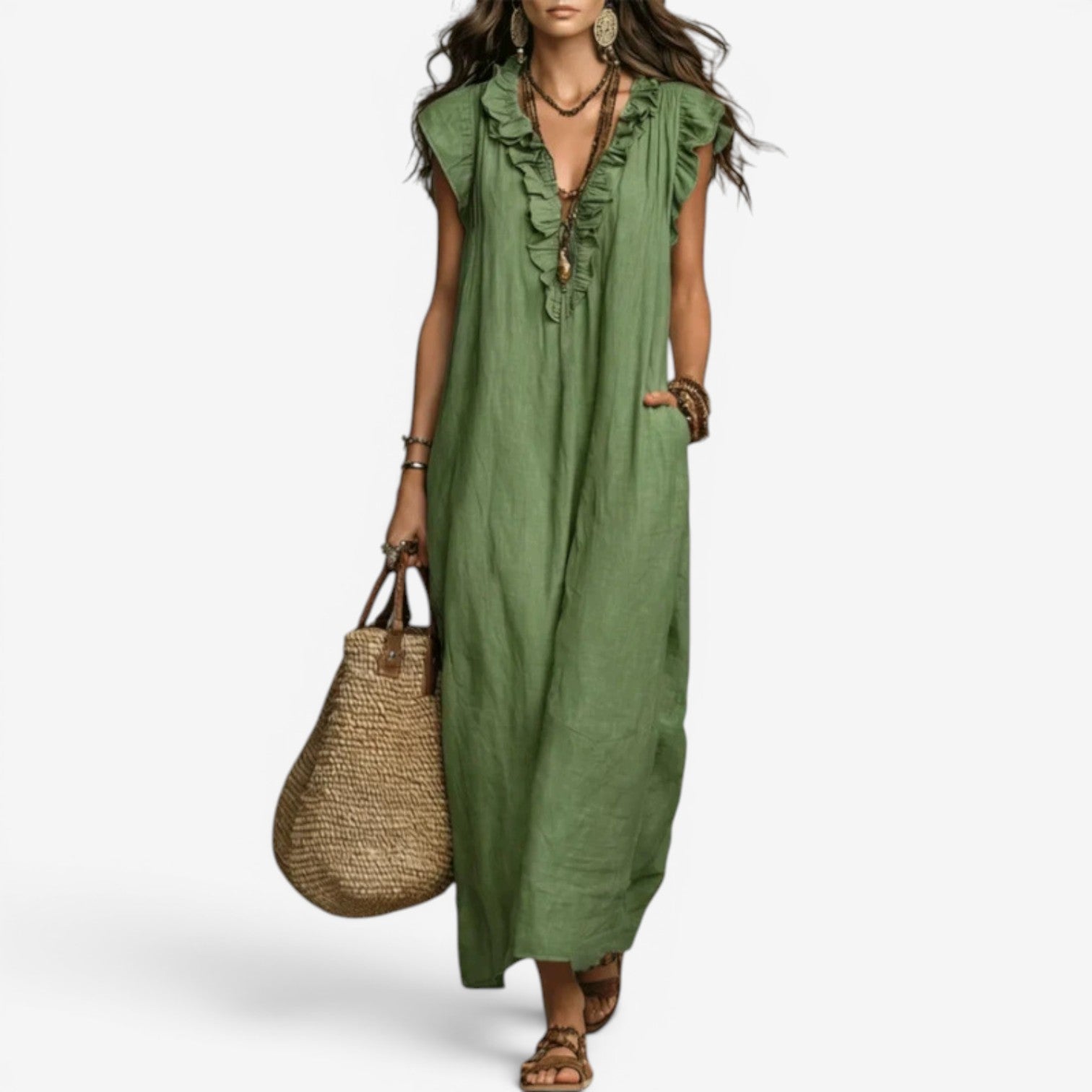 Jiuna™ Abito lungo in lino