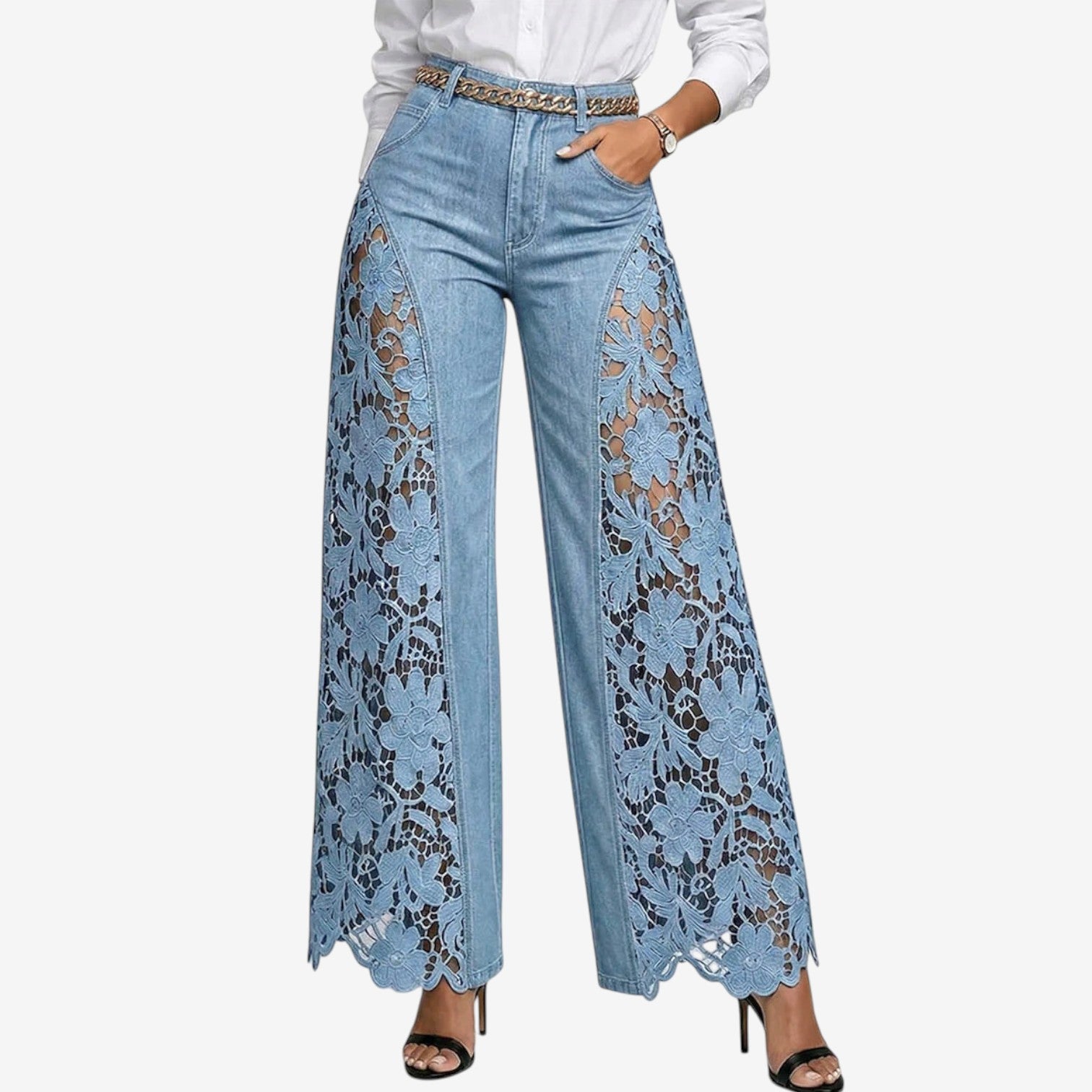 Wendy™ Jeans a gamba larga