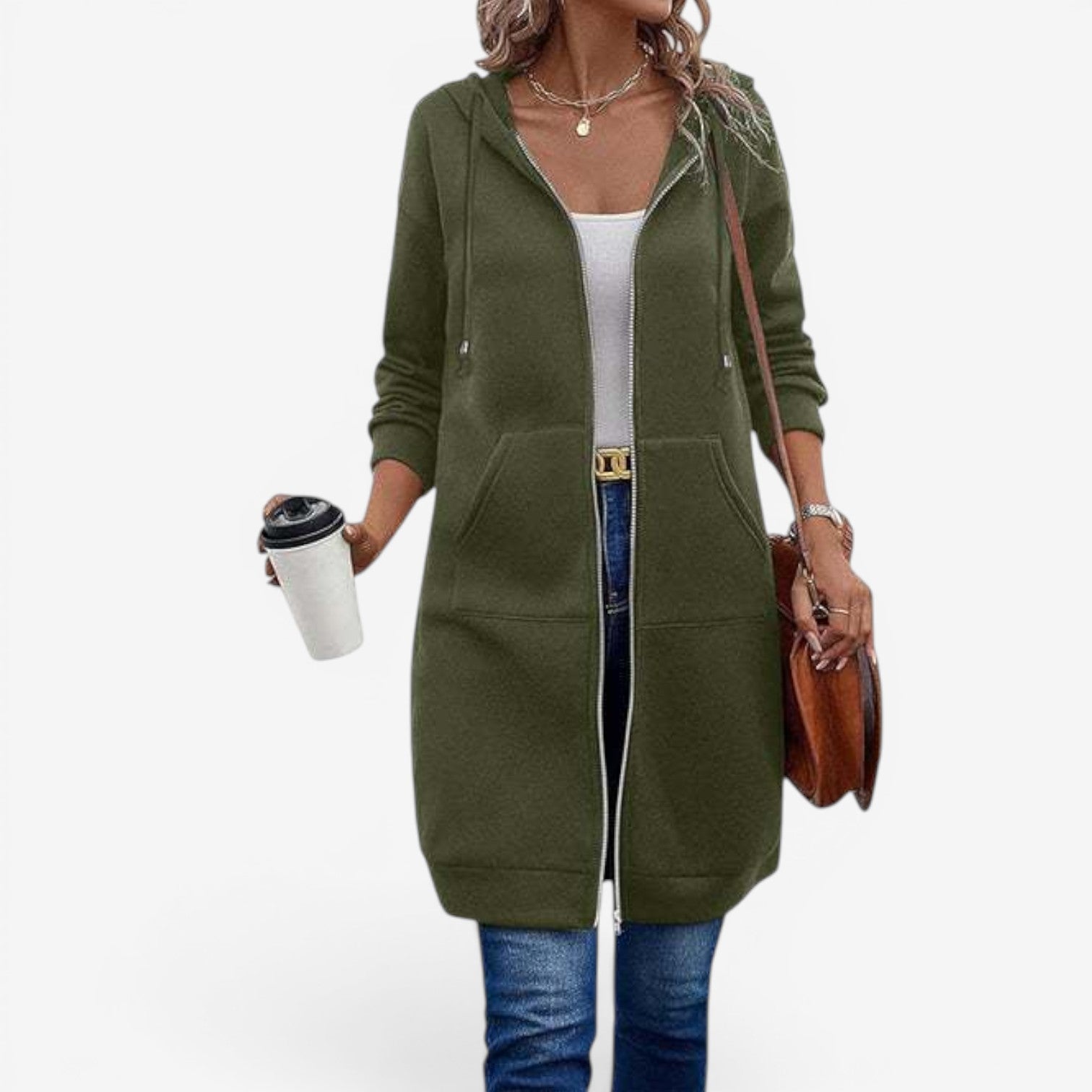 Carah™ Felpa lunga cardigan
