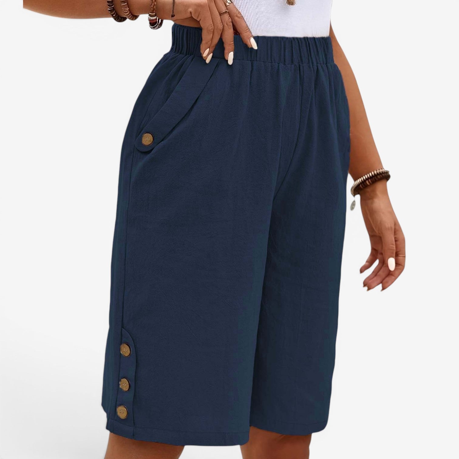 Gianne™ Pantaloni capri in lino