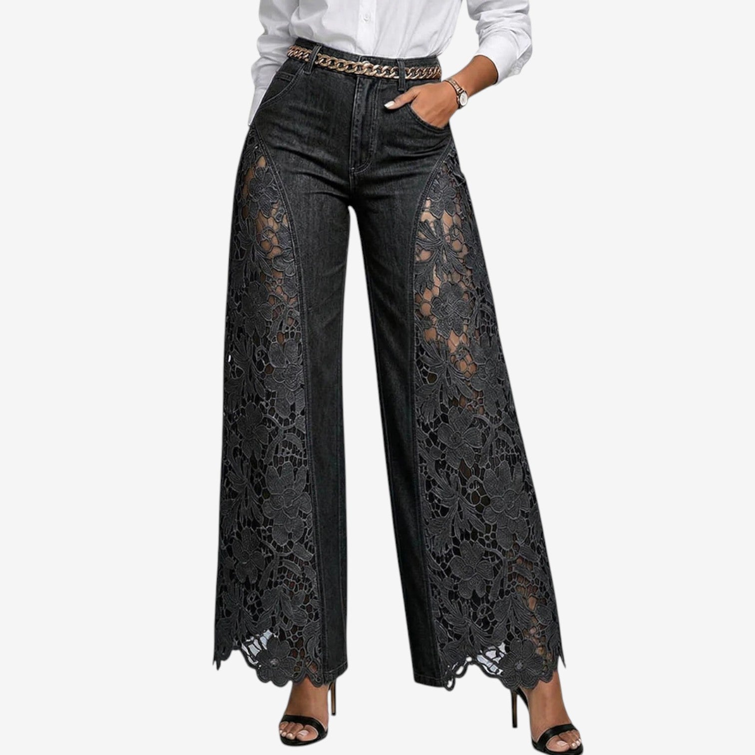 Wendy™ Jeans a gamba larga