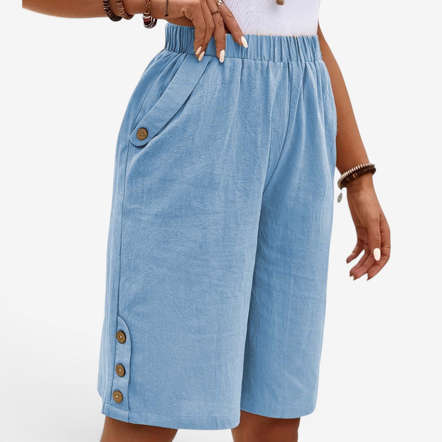 Gianne™ Pantaloni capri in lino