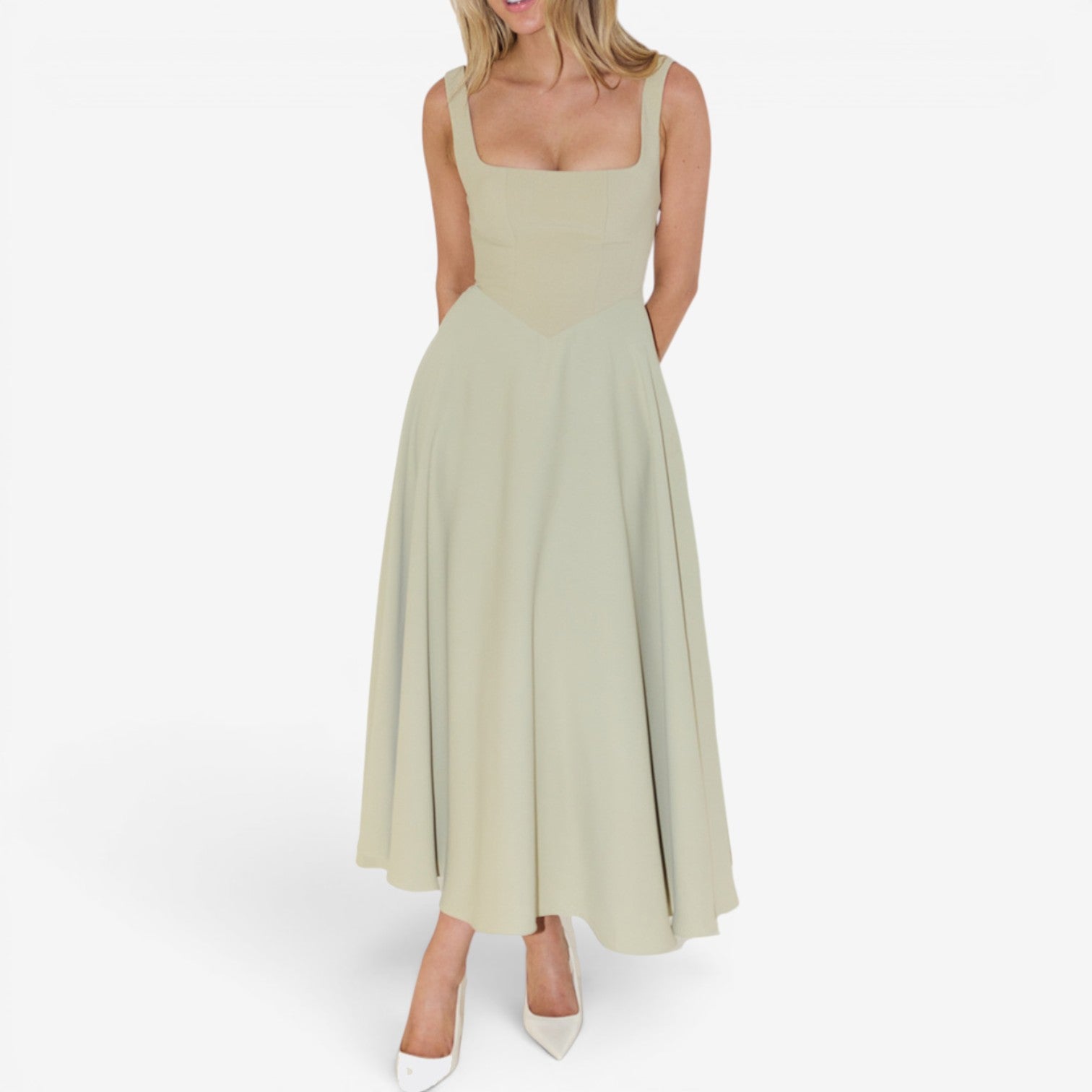 Louisa™ Abito midi svasato