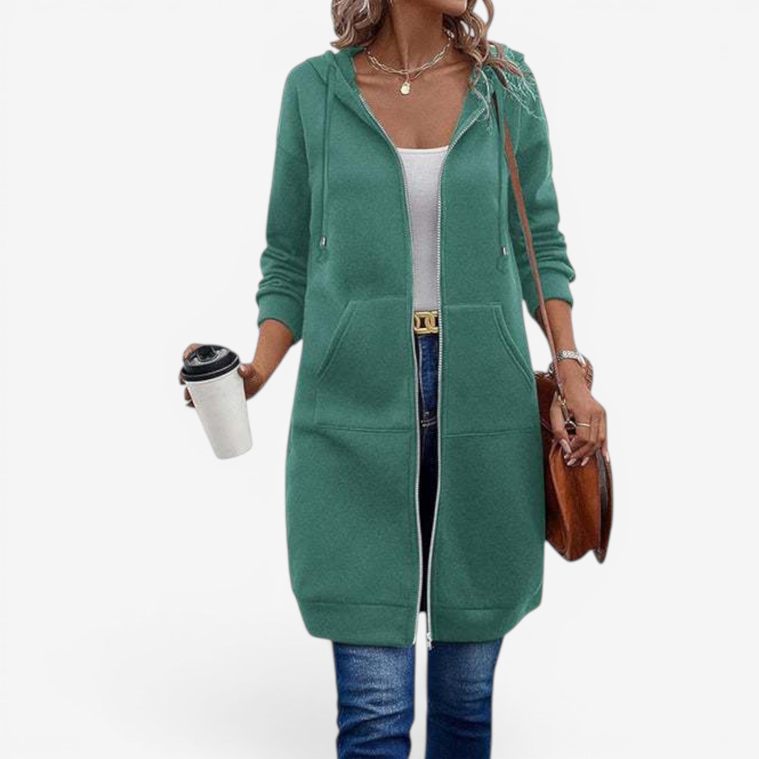Carah™ Felpa lunga cardigan
