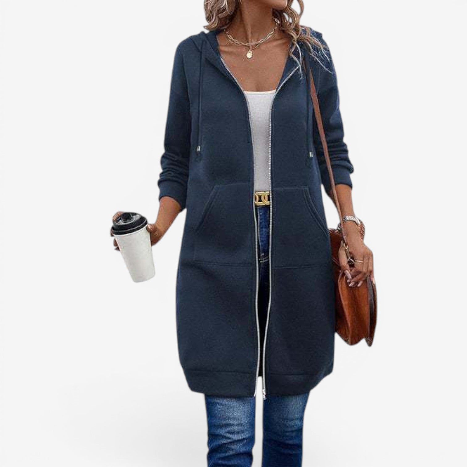 Carah™ Felpa lunga cardigan