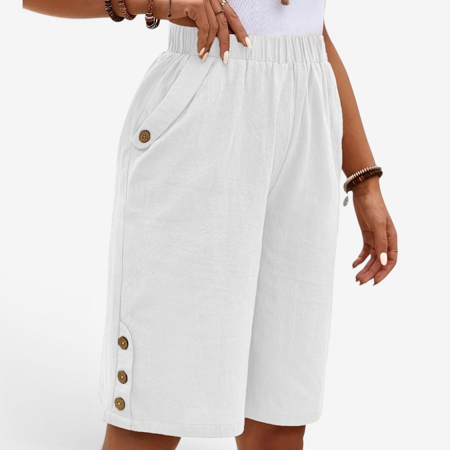Gianne™ Pantaloni capri in lino