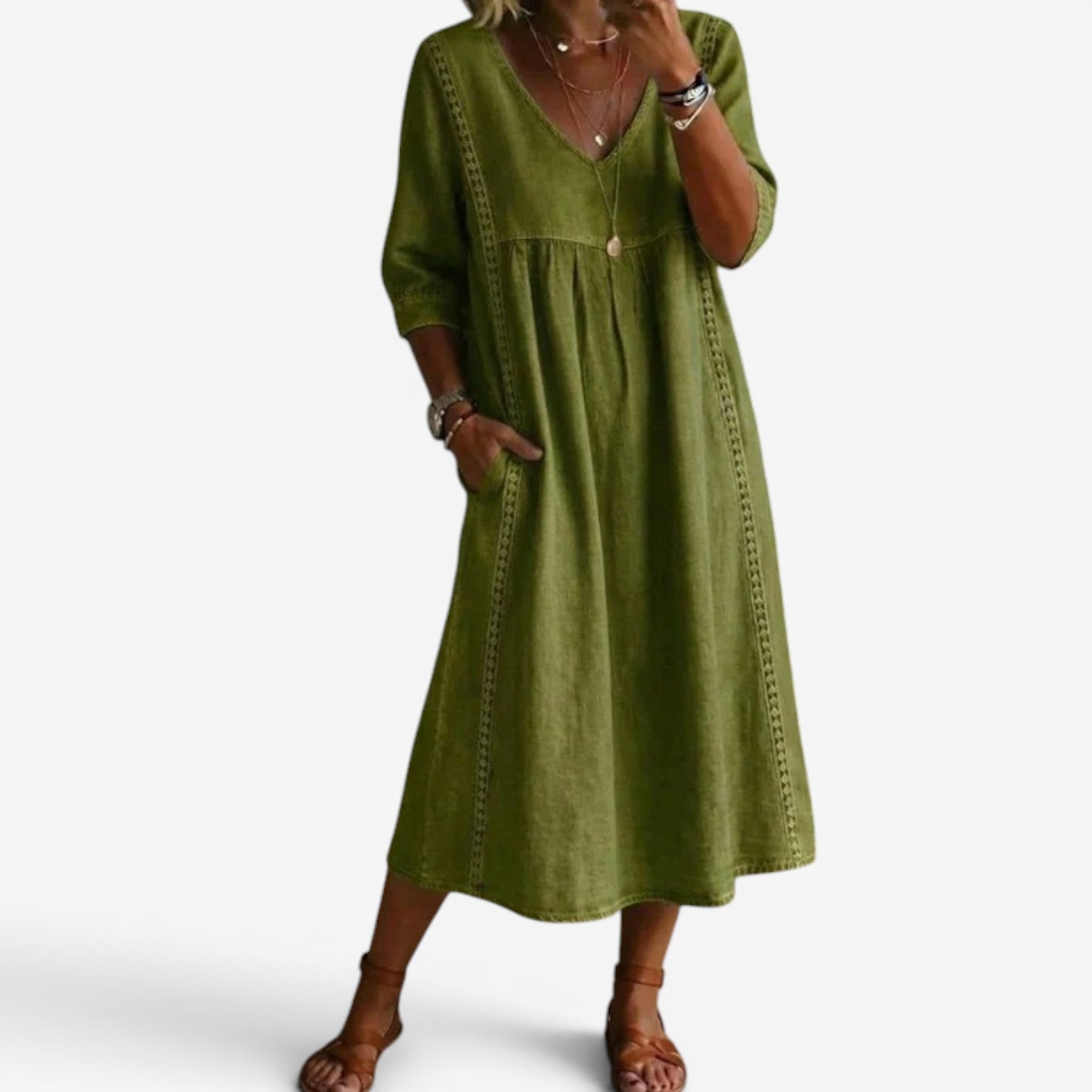 Carolline™ Vestito estivo con ricami