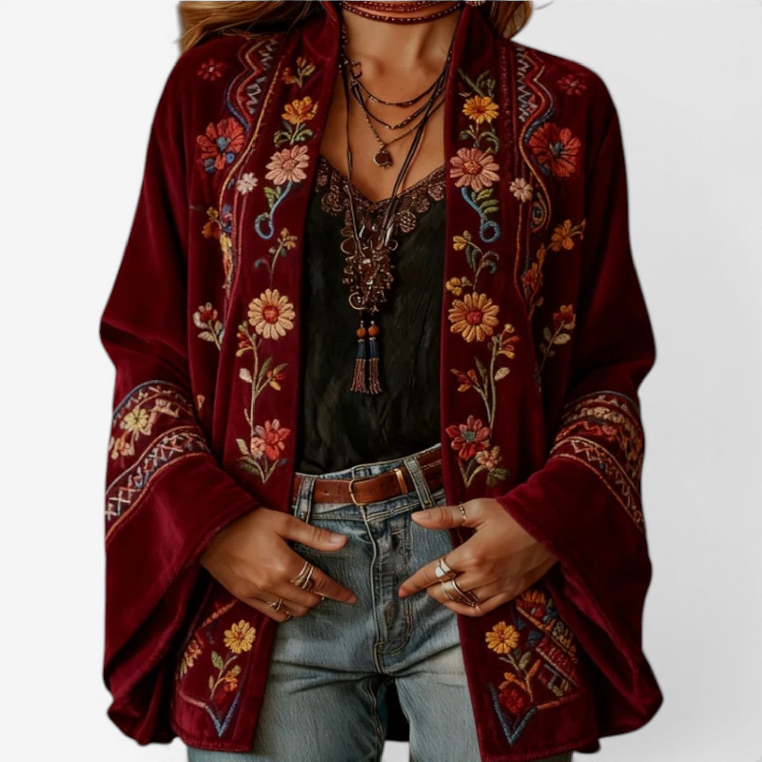 Charlotte™ Cardigan bohémien ricamato
