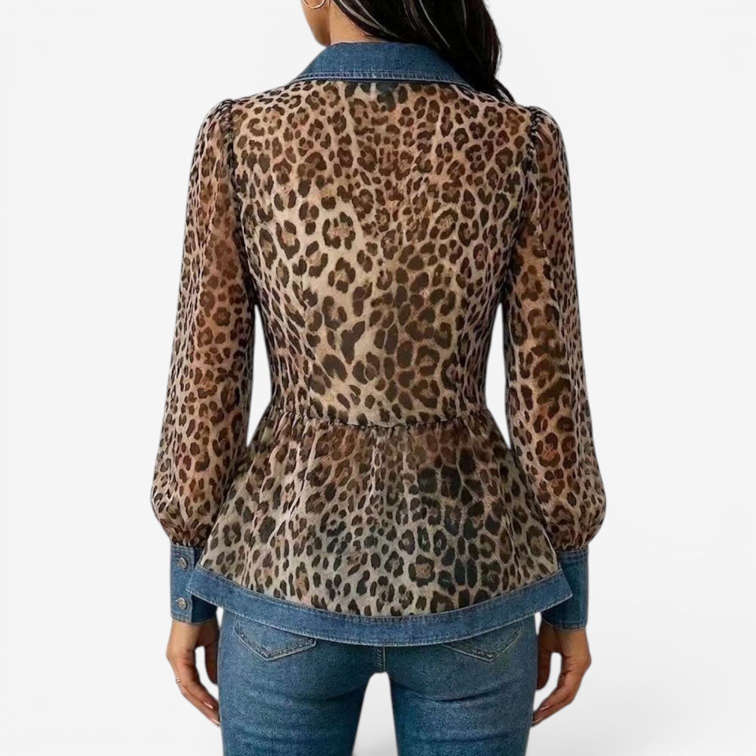 Lorie™ Camicia peplum maculata