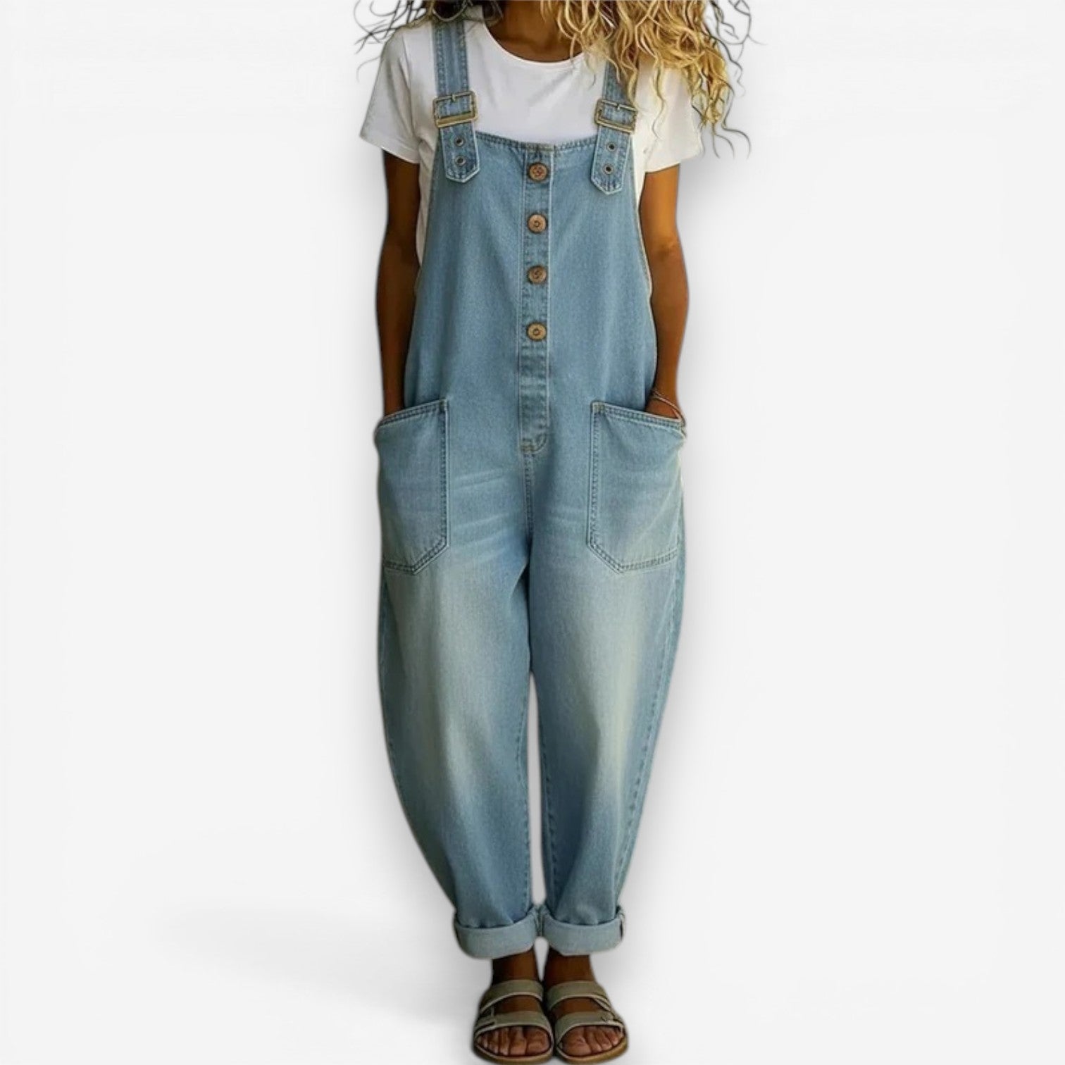 Casey™ Salopette ampia denim