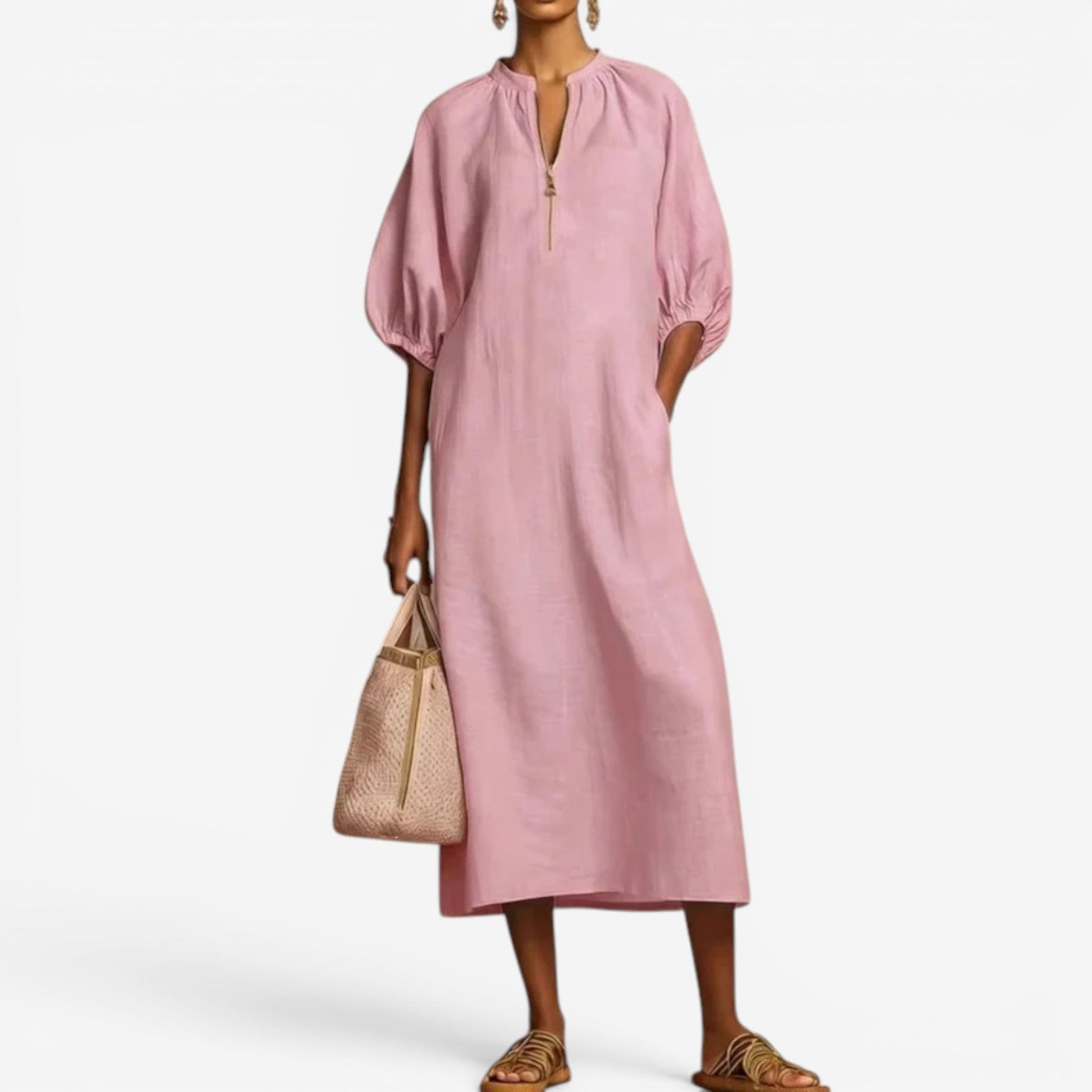 Francen™ Abito midi con zip