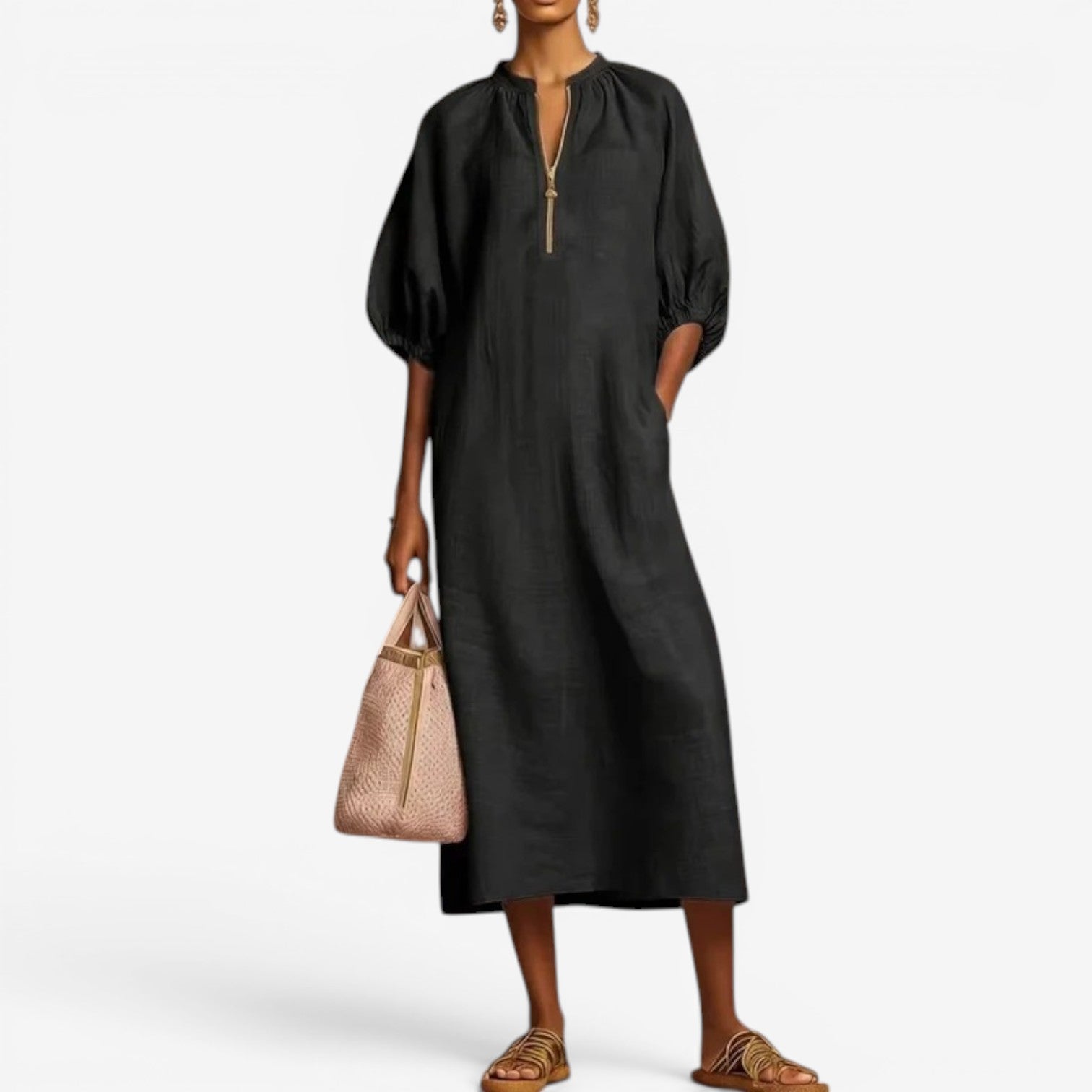 Francen™ Abito midi con zip