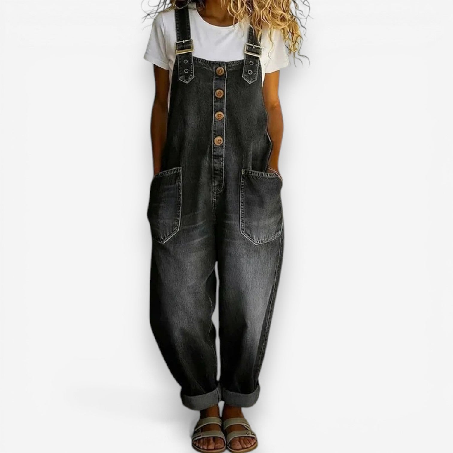 Casey™ Salopette ampia denim