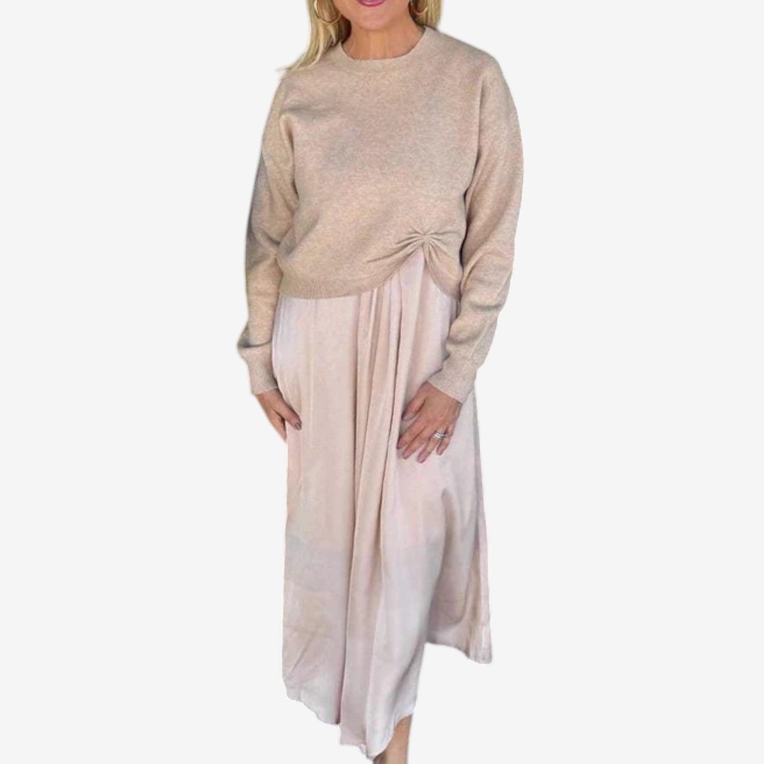 Odette™ Abito in maglia plissettata