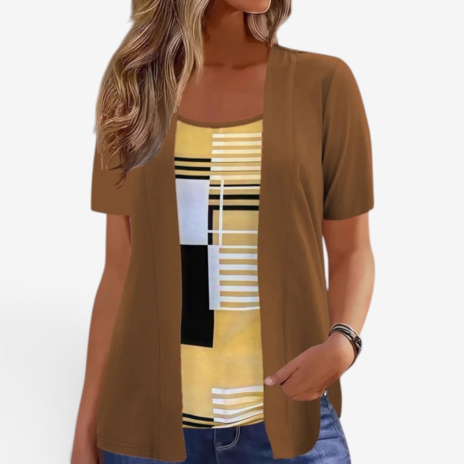 Shalaine™ Blusa a maniche corte