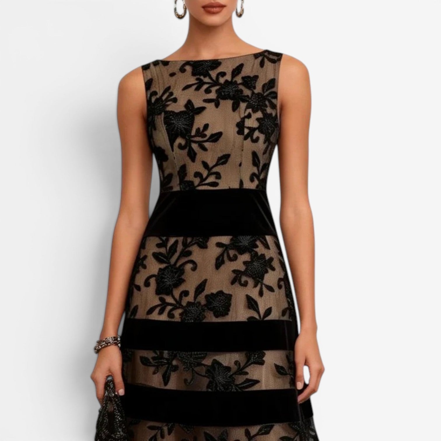 Pria™ Abito midi in pizzo floreale