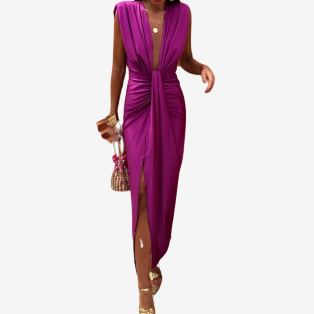 Assia™ Abito midi drappeggiato