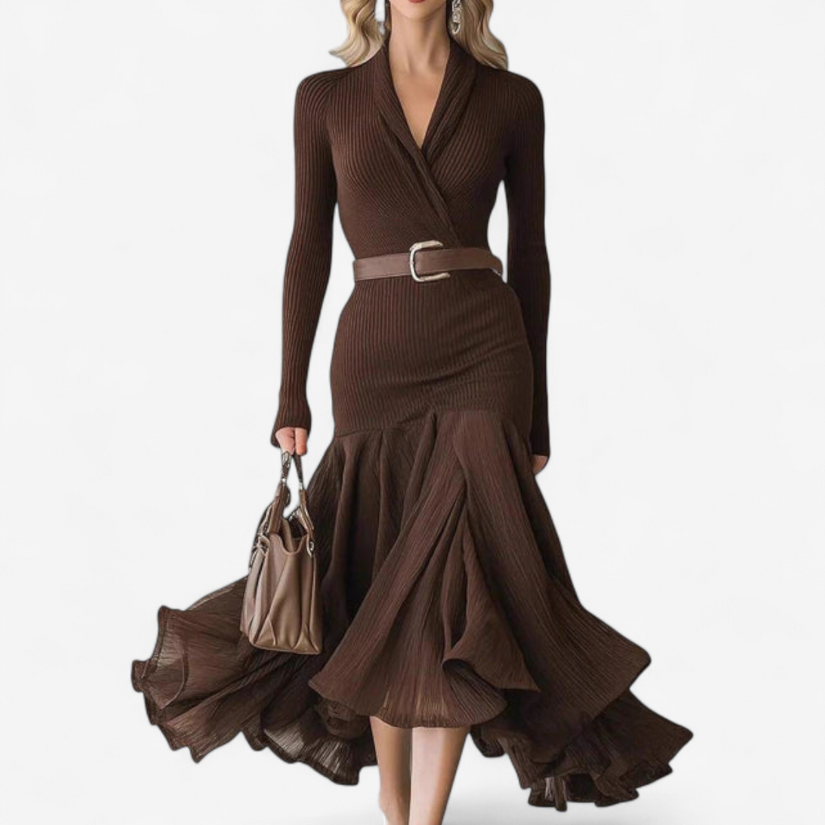 Yasmina™ Elegante abito con cintura 