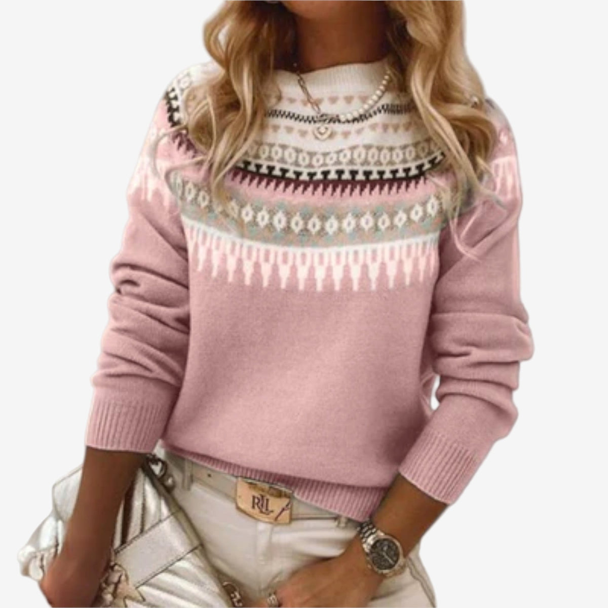Lina™ Maglione elegante con fantasia