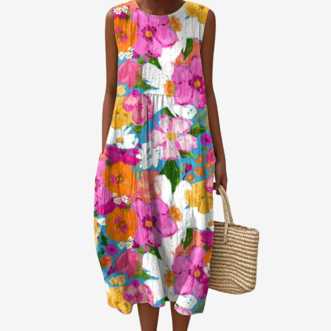 Éline™ Midi floreale bohémien