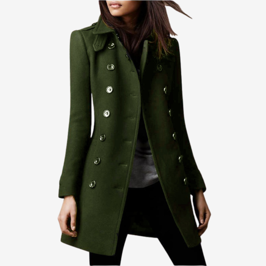 Rosellea™ Elegante cappotto con bottoni