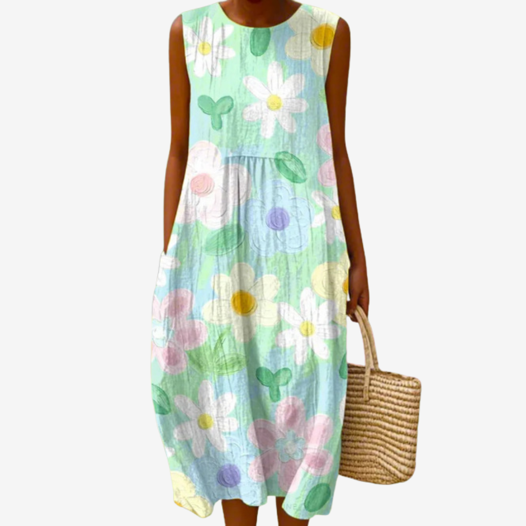 Éline™ Midi floreale bohémien