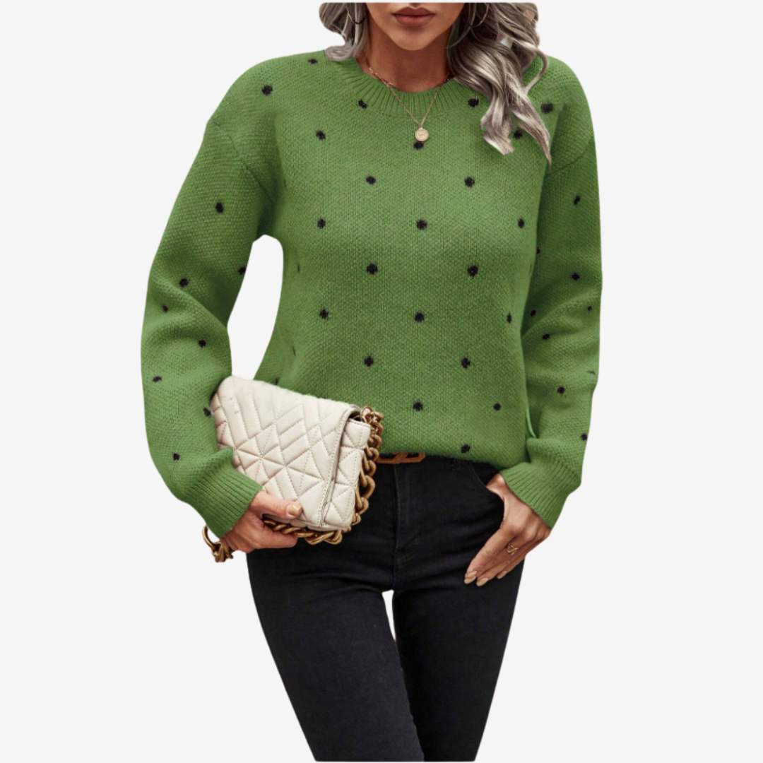 Aveline™ Elegante maglione a pois