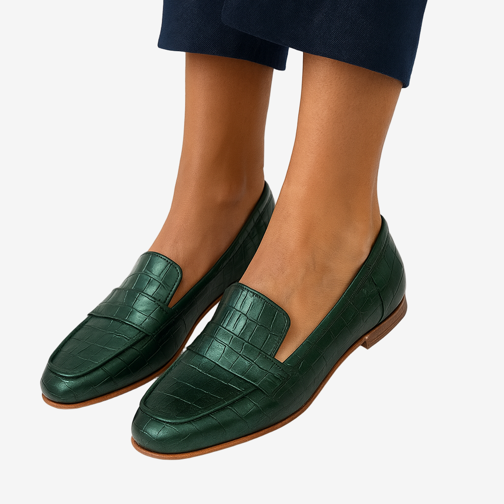 Ginevra™ Eleganti mocassini verdi