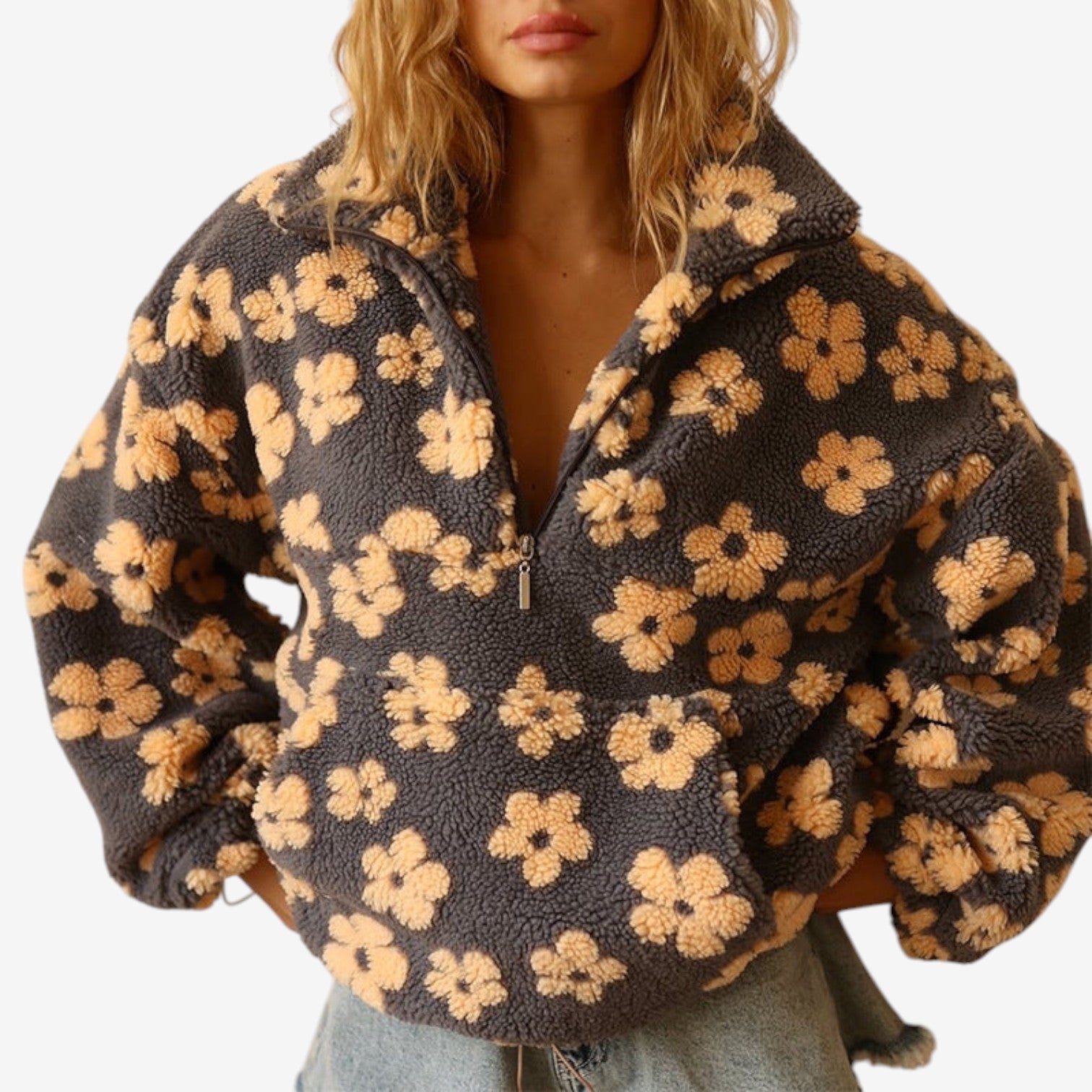 Emmanuelle™ Maglione in pile floreale
