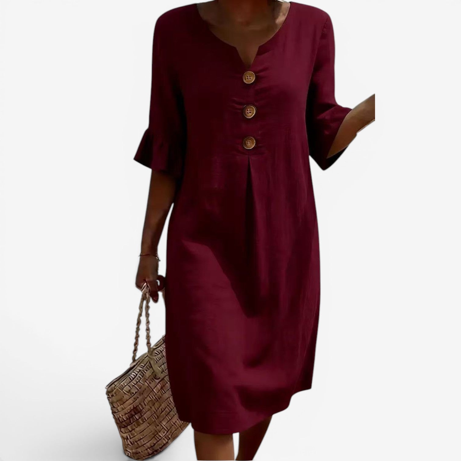 Adelaine™ Abito midi con bottoni
