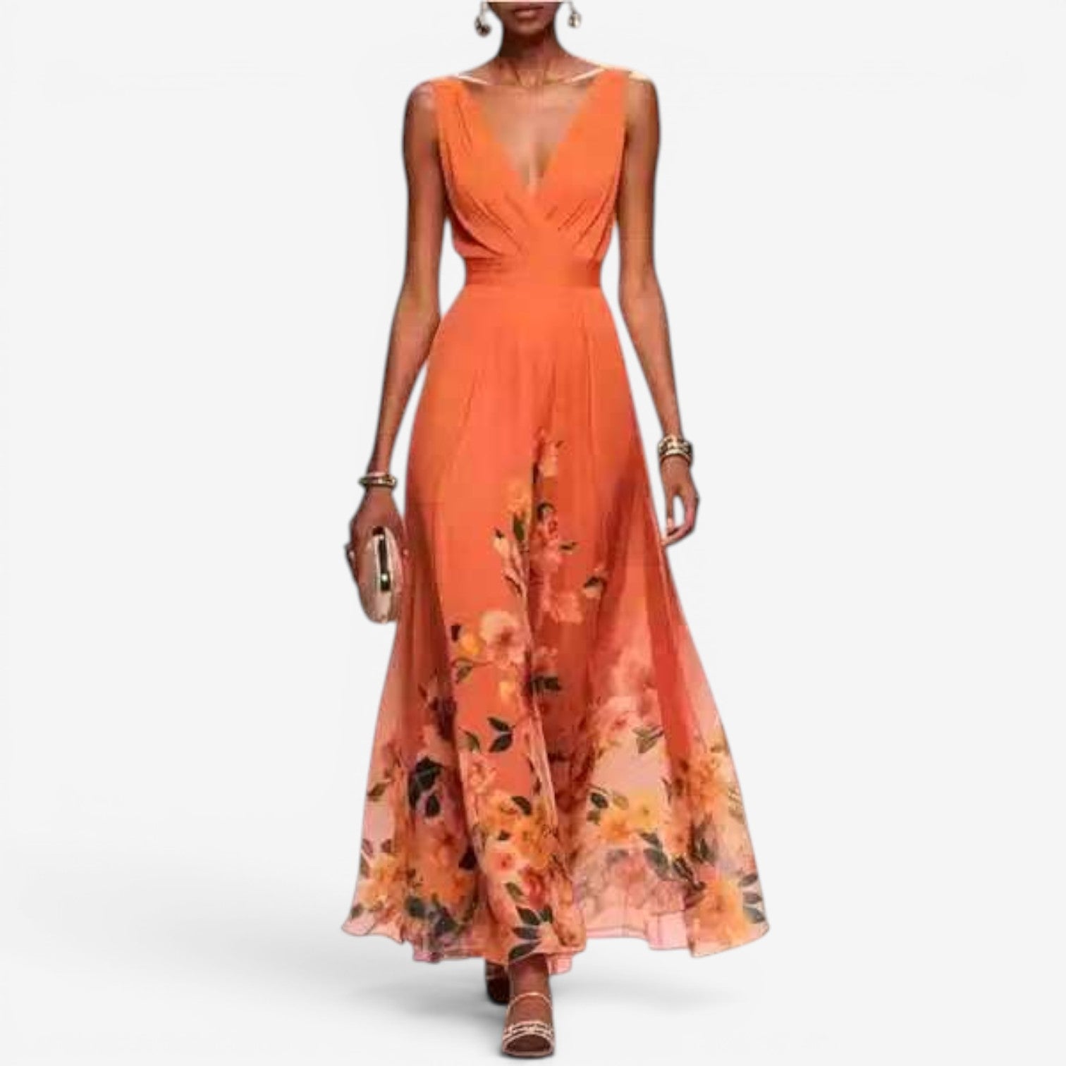 Geniva™ Abito lungo in chiffon a fiori