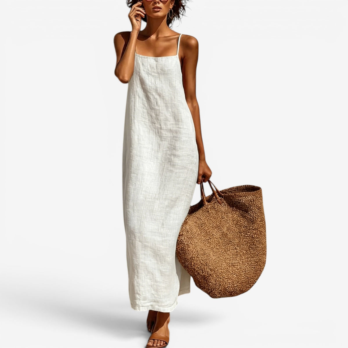 Desiree™ Abito sottoveste lungo in lino