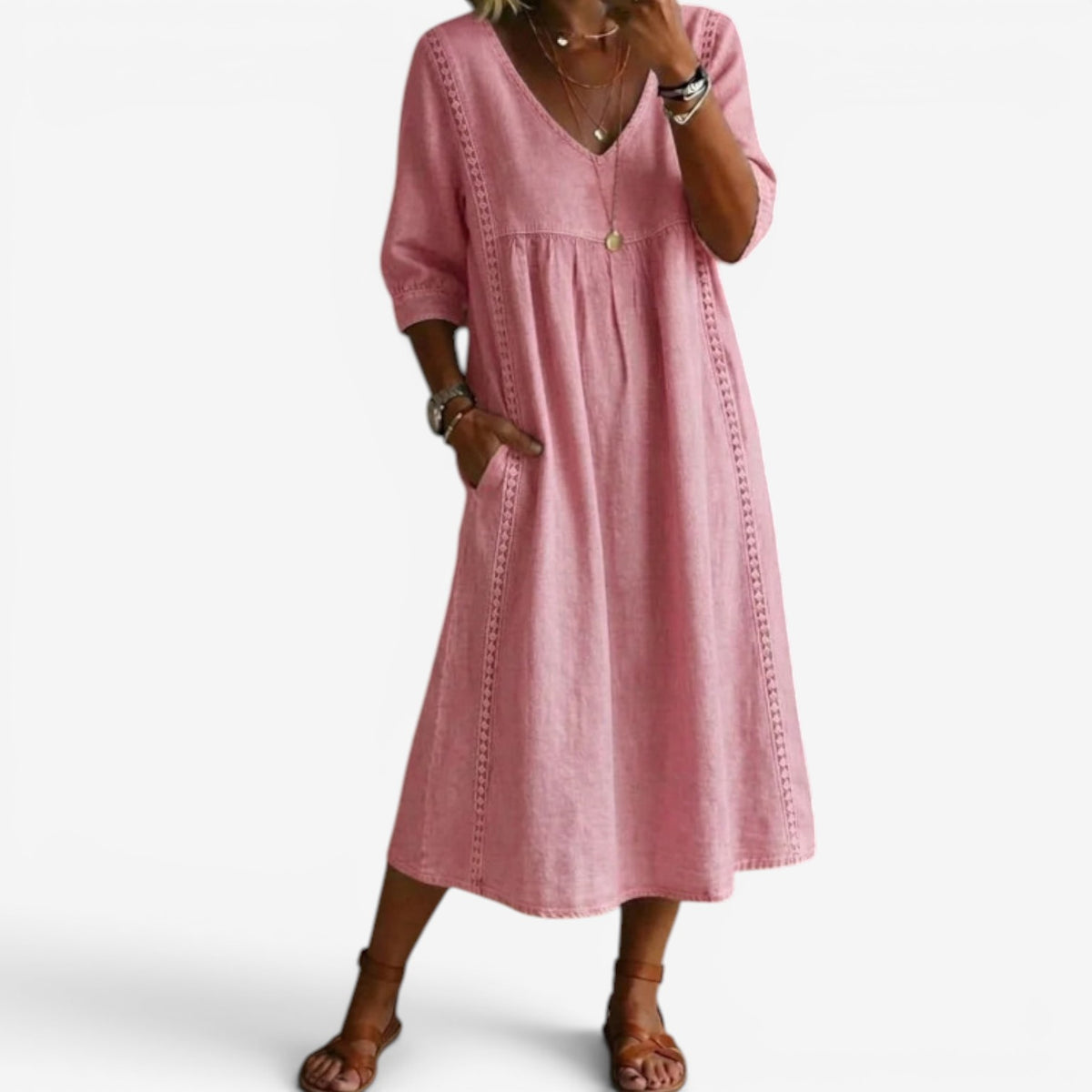 Carolline™ Vestito estivo con ricami