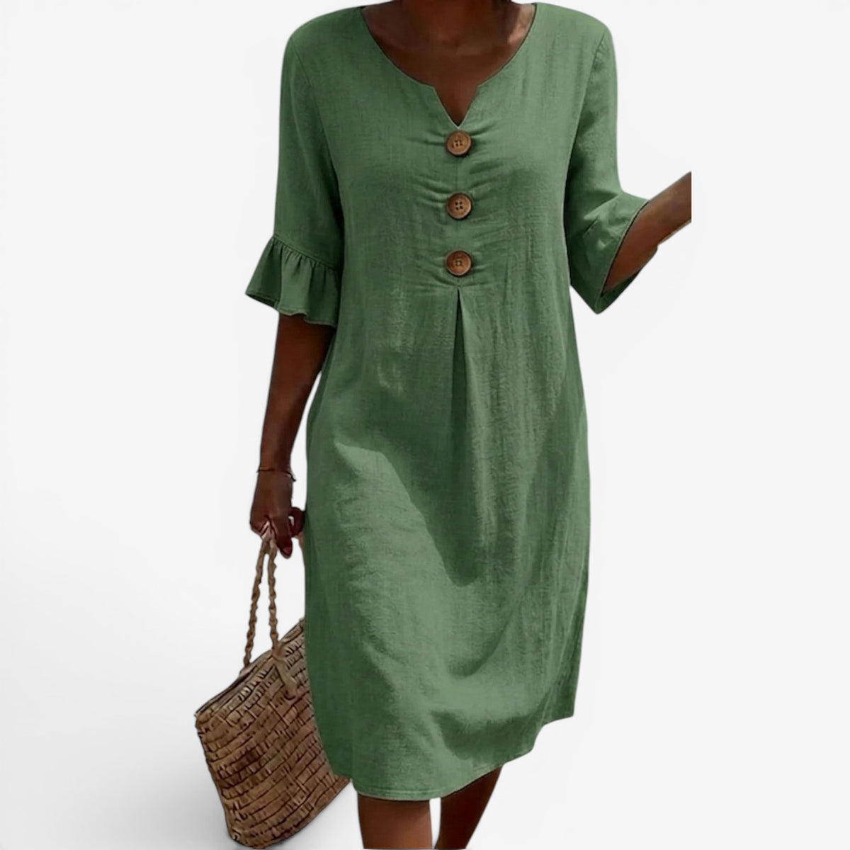 Adelaine™ Abito midi con bottoni