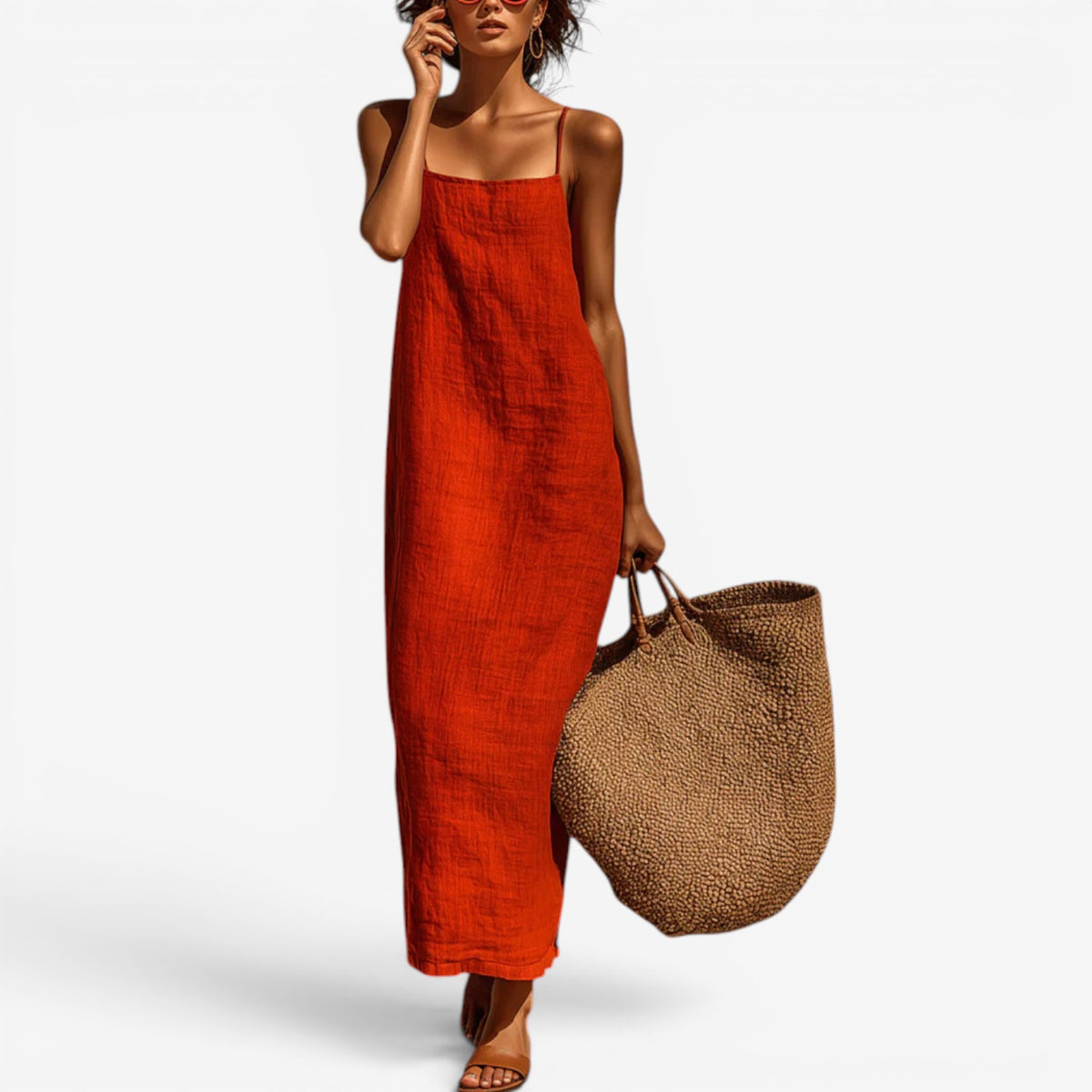 Desiree™ Abito sottoveste lungo in lino