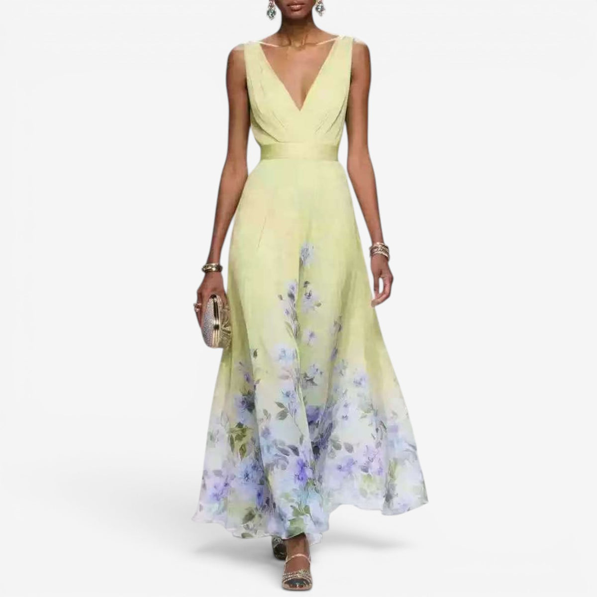 Geniva™ Abito lungo in chiffon a fiori