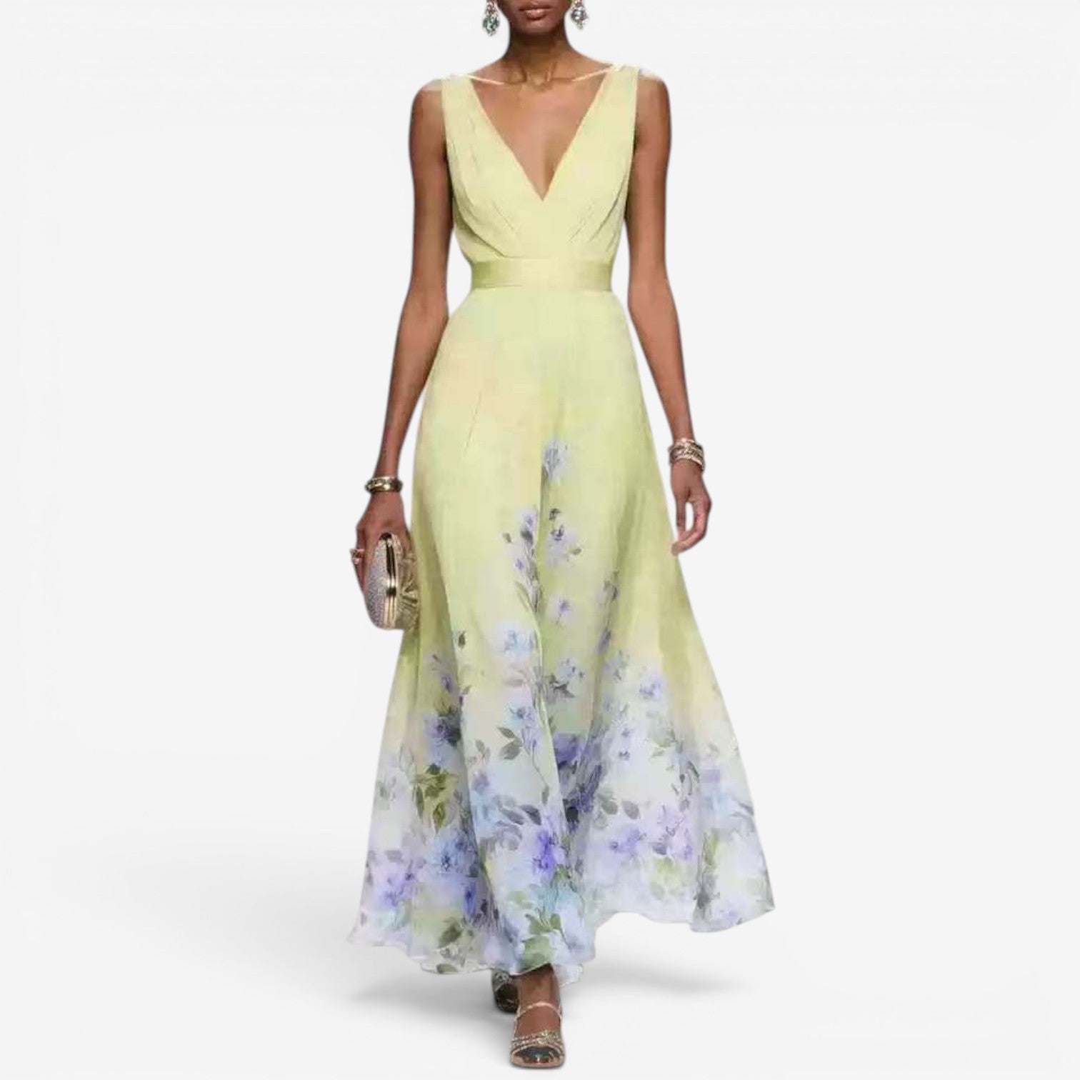 Geniva™ Abito lungo in chiffon a fiori