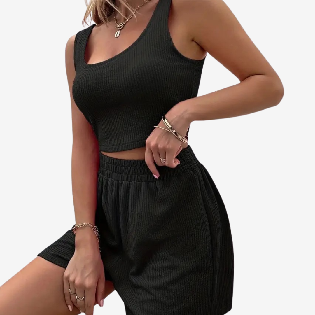 Viviane™ Completo crop top elegante