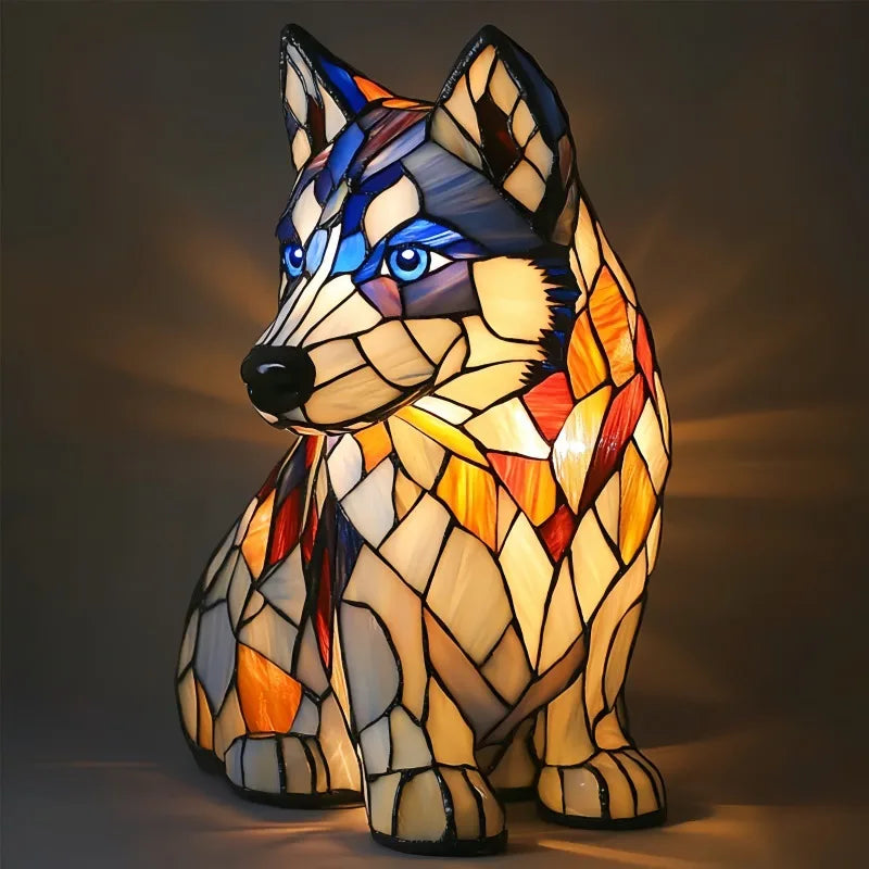 Luna - Lampada in vetro multicolore