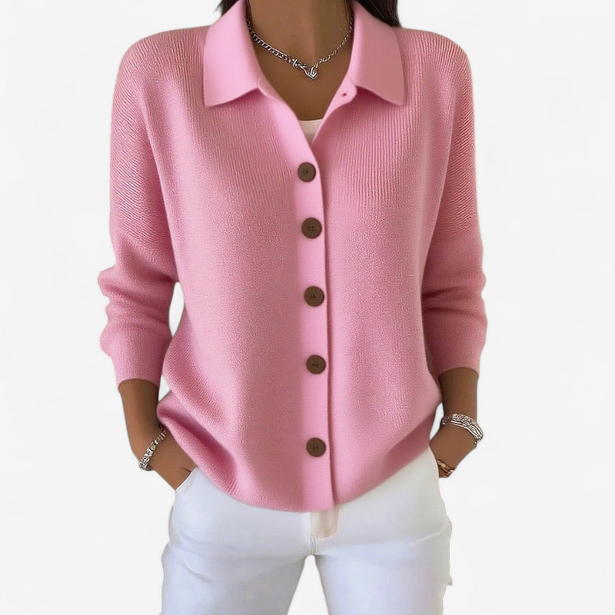 Adrienne™ Elegante giacca abbottonata