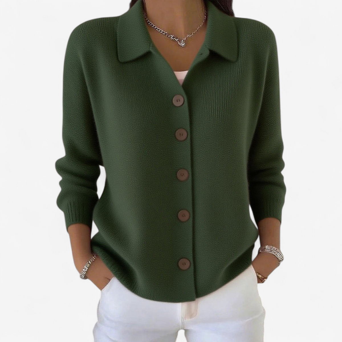Adrienne™ Elegante giacca abbottonata