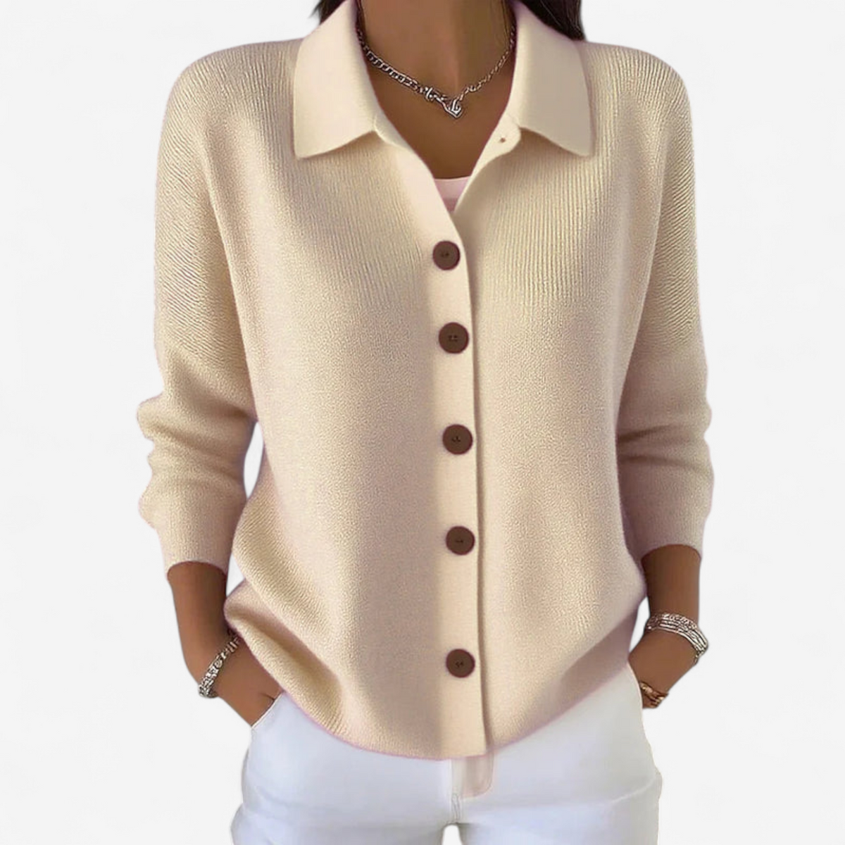 Adrienne™ Elegante giacca abbottonata