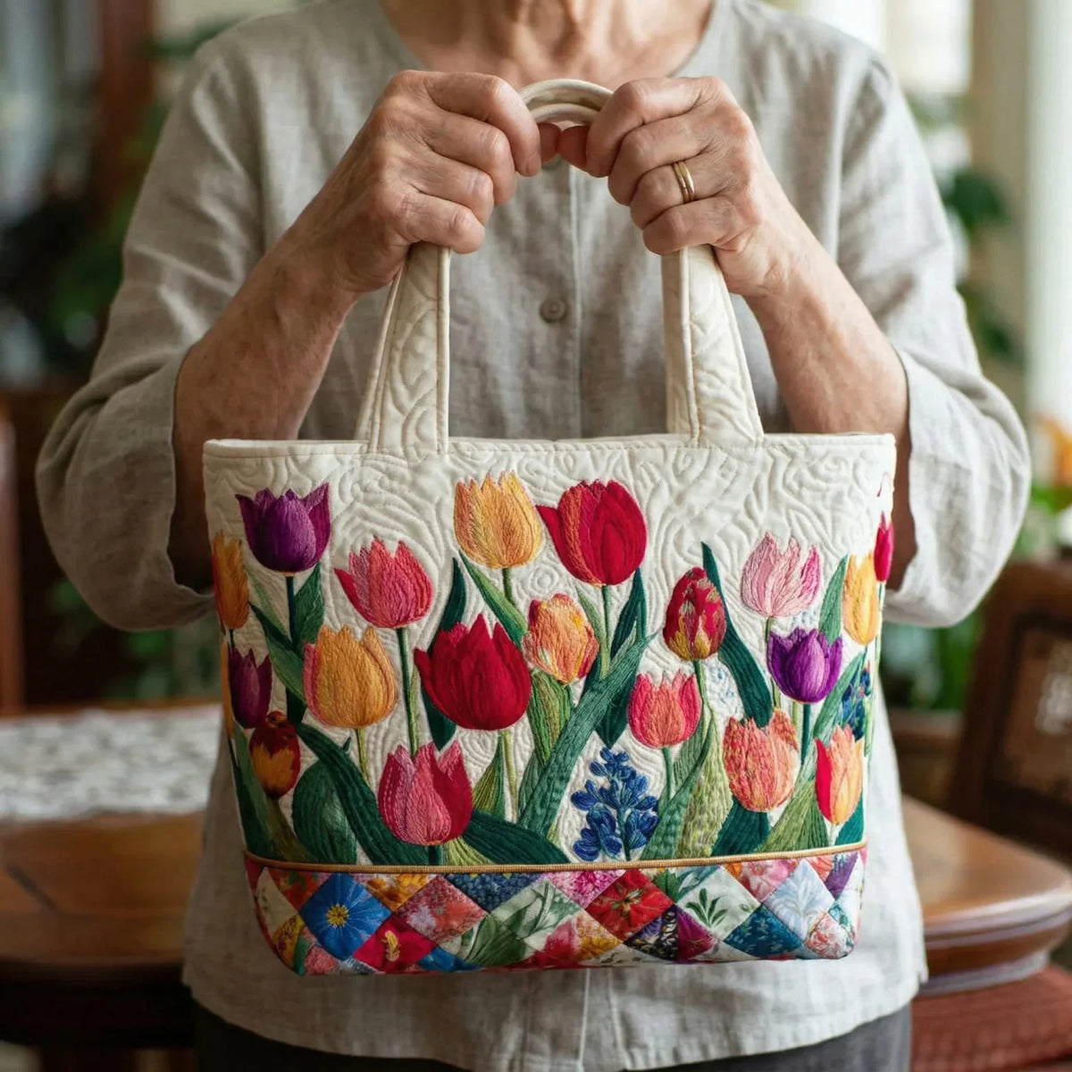 Sunshine™ Borsa tote trapuntata