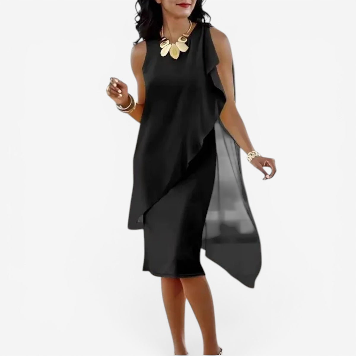 Ellara™ Abito midi smanicato