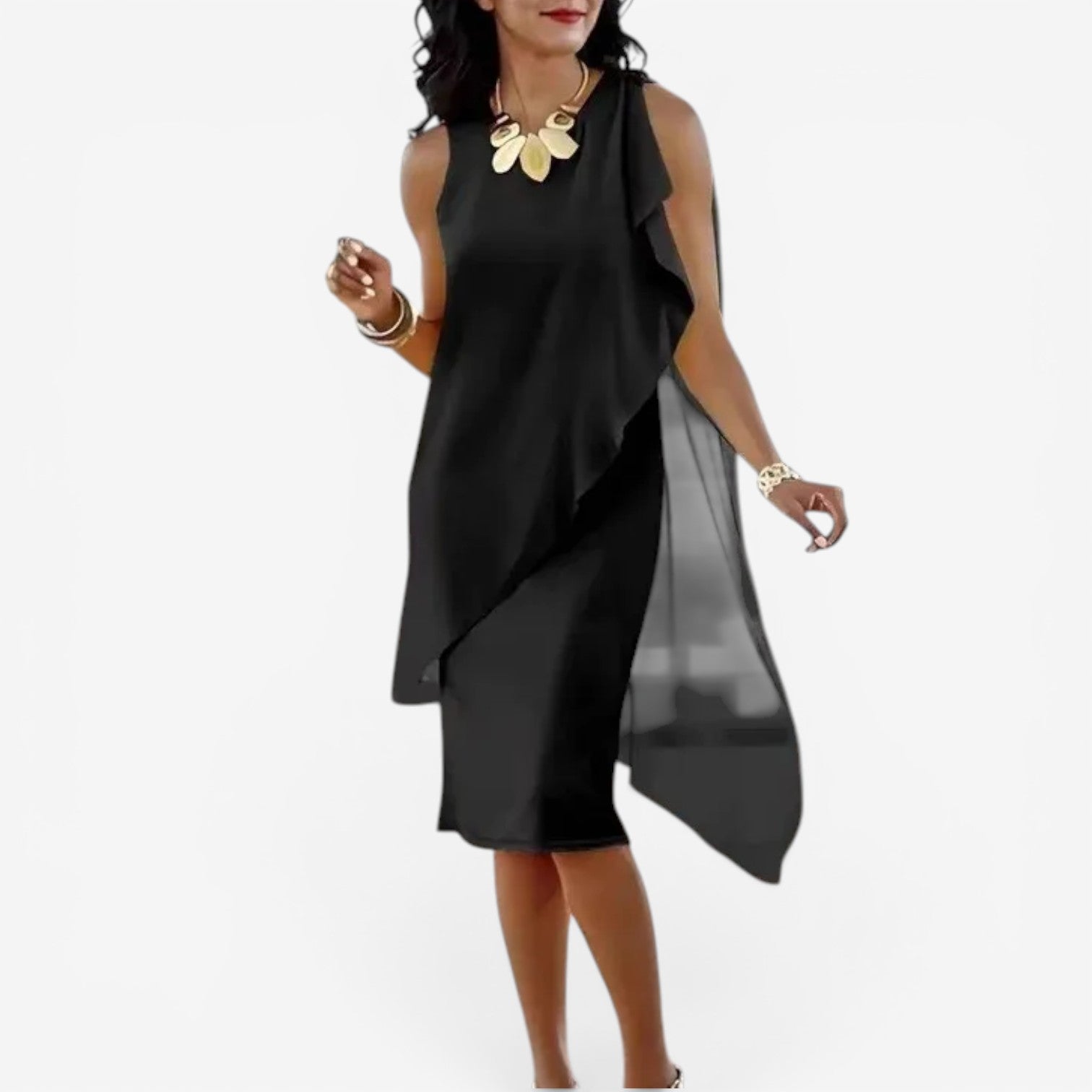 Ellara™ Abito midi smanicato