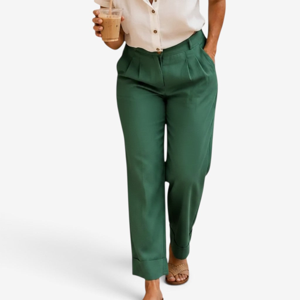 Cefira™ Pantaloni cropped in lino