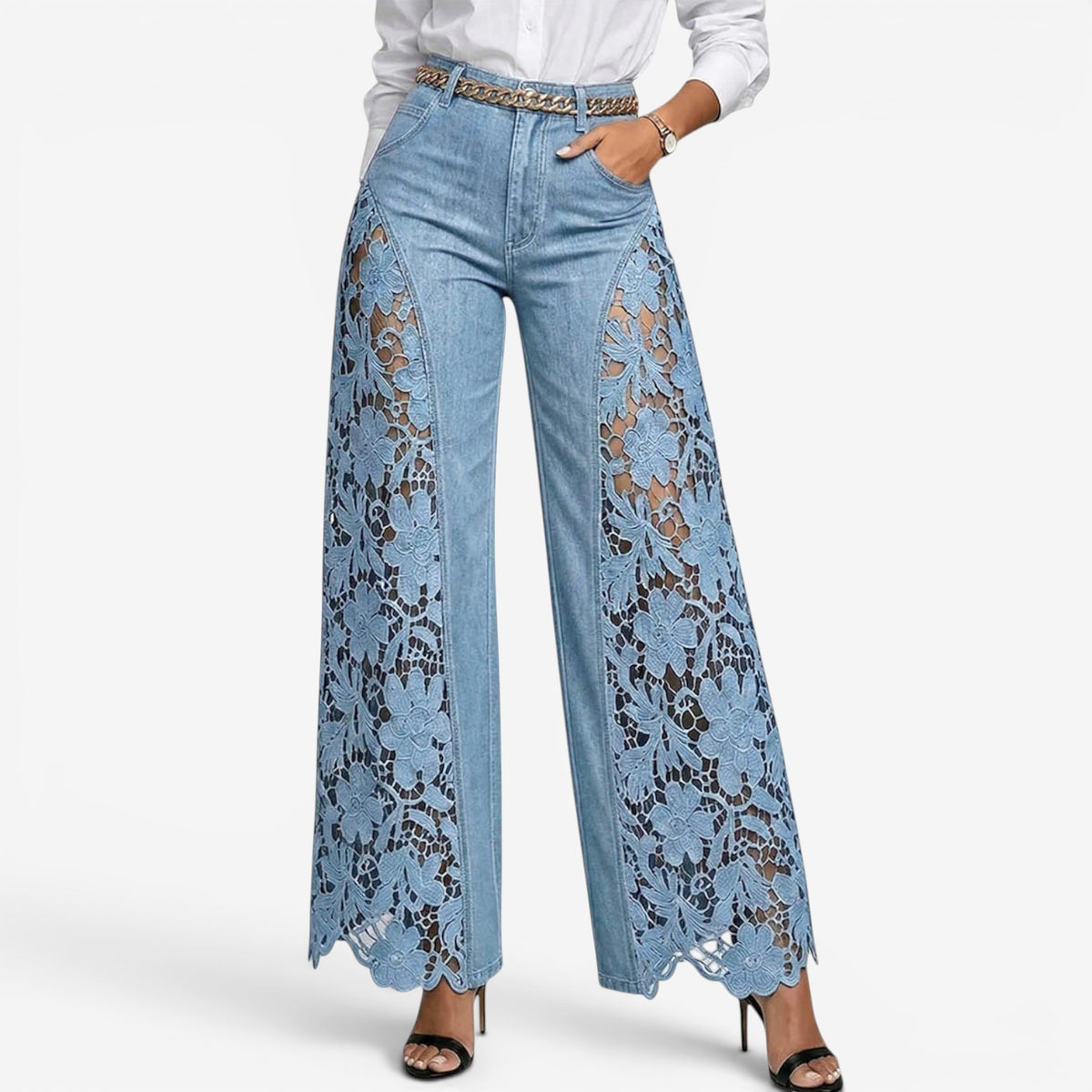 Wendy™ Jeans a gamba larga