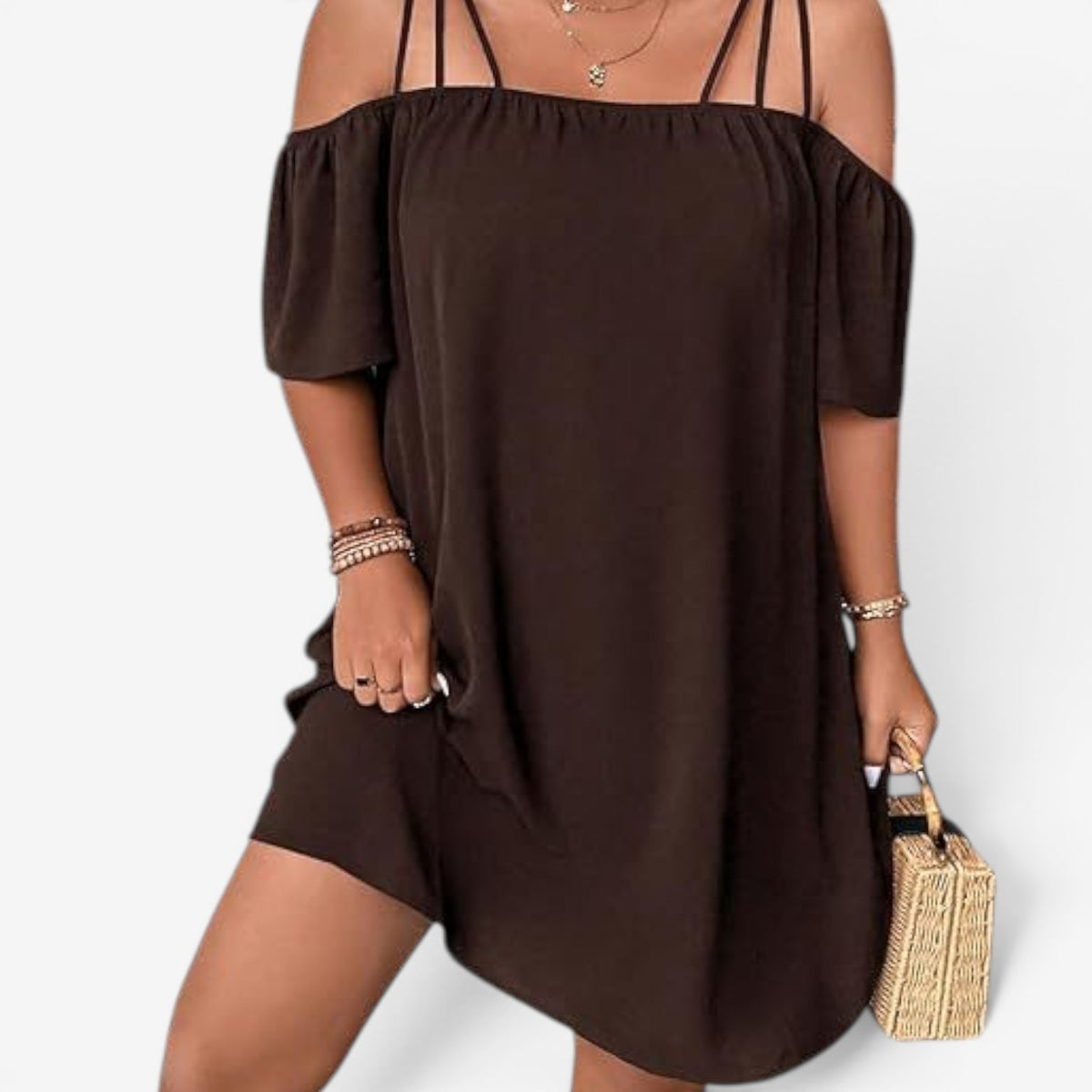 Jenina™ Abito corto off-shoulder